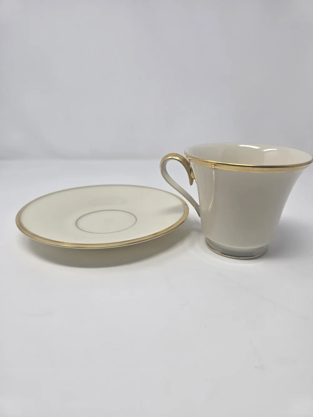 Lenox Eternal, Ivory w/ Gold Trim: Cup & Saucer Set (s), 3 1/8